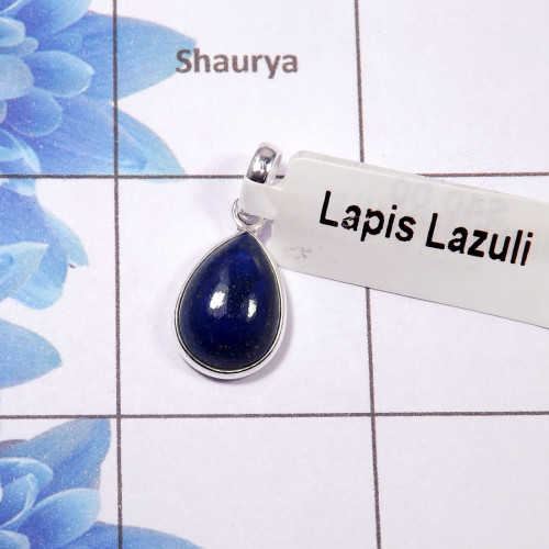 Lapis Lazuli Pendant F - BPS822-10x14mm Teardrop Lapis Lazuli 925 Sterling Silver Bezel Set Wholesale Pendant Lapis Lazuli Pendant F - BPS822-10x14mm Teardrop Lapis Lazuli 925 Sterling Silver Bezel Set Wholesale Pendant