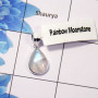 Rainbow Moonstone Pendant A - BPS823-10x14mm Teardrop Rainbow Moonstone 925 Sterling Silver Bezel Set Wholesale Pendant
