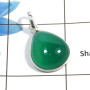 Green Onyx Cab D - BPS824 - Newly Arrival Natural Green Onyx Gemstone 925 Sterling Silver Bezel Pendant