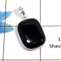 Black Onyx Cab G - BPS824 - Natural Black Onyx Cabochon Gemstone Handmade Bezel Pendant 925 Sterling Silver