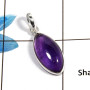 Amethyst Cab H - BPS824 - Natural Purple Amethyst Marquise Shape Gemstone Bezel Pendant 925 Sterling Silver