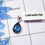 Labradorite Pendant D - BPS822-10x14mm Teardrop Labradorite Cab 925 Sterling Silver Bezel Set Wholesale Pendant