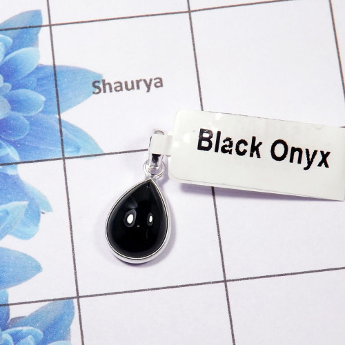 Black Onyx Pendant O - BPS822-10x14mm Teardrop Black Onyx 925 Sterling Silver Bezel Set Wholesale Pendant Black Onyx Pendant O - BPS822-10x14mm Teardrop Black Onyx 925 Sterling Silver Bezel Set Wholesale Pendant