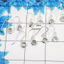 5Pair Crystal Quartz Cut Earring A - BVE998 Round Solid 925 Sterling Silver Earring Lot