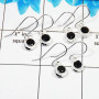 3Pair Crystal Quartz Cut Earring B - BVE998 Round Solid 925 Sterling Silver Earring Lot