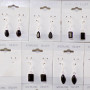 5Pair Black Onyx Cut Gemstone Earring A- BVE963 Cut n Cab Solid 925 Sterling Silver Bezel Earring Lot