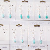 5Pair Natural Larimar Gemstone Cab Earring A - BVE970 Cab Solid 925 Sterling Silver Bezel Earring Lot