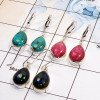 3 Pair Multi Gemstone Cab Earring A - BVE980 Cab Blue Copper Turquoise, Azurite, Thulite Solid 925 Sterling Silver Plain Earring 3 Pair Multi Gemstone Cab Earring A - BVE980 Cab Blue Copper Turquoise, Azurite, Thulite Solid 925 Sterling Silver Plain Earring