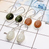 3 Pair Multi Gemstone Cab Earring A - BVE983 Cab Rainbow Moonstone, Cats Eye & Pink Opal Solid 925 Sterling Silver Plain Earring