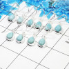 5 Pair Pretty Larimar Cab Earring M - BVE996 Pan Larimar Solid 925 Sterling Silver Plain Earring Lot 5 Pair Pretty Larimar Cab Earring M - BVE996 Pan Larimar Solid 925 Sterling Silver Plain Earring Lot