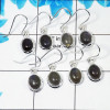 4 Pair Charming Labradorite Cab Earring O - BVE996 Oval Labradorite Solid 925 Sterling Silver Plain Earring Lot
