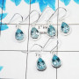 3 Pair Stunning Blue Topaz Cut Earring L - BVE997 Pan Blue Topaz Solid 925 Sterling Silver Earring Lot