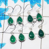 4 Pair Wonderful Green Onyx Cab Earring R - BVE997 Pan Green Onyx Solid 925 Sterling Silver Earring Lot 4 Pair Wonderful Green Onyx Cab Earring R - BVE997 Pan Green Onyx Solid 925 Sterling Silver Earring Lot