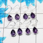 4 Pair Beautiful Amethyst Cut Earring C - BVE997 Pan Amethyst Solid 925 Sterling Silver Earring Lot