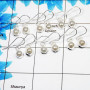 6Pair Pearl Cab Earring F - BVE999 Round Solid 925 Sterling Silver Earring Lot
