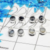 4Pair Dendrite Agate Cab Earring I - BVE999 Oval Solid 925 Sterling Silver Earring Lot