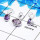 Amethyst Cut Pendant- A  BVP998 - Solid 925 Sterling Silver Bezel Set 3 Pcs Pendant Wholesale Lot