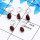 Garnet Cut Pendant- B  BVP998 - Solid 925 Sterling Silver Bezel Set 5 Pcs Pendant Wholesale Lot