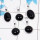 Black Onyx Cab Pendant- E  BVP999 - Solid 925 Sterling Silver Bezel Set 5 Pcs Pendant Wholesale Lot