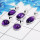 Amethyst Cab Pendant- A  BVP999 - Solid 925 Sterling Silver Bezel Set 5 Pcs Pendant Wholesale Lot