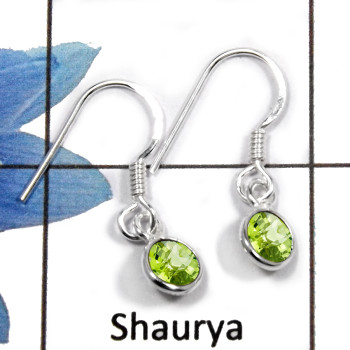 Peridot I - BZE703 - Adorable Natural Gemstone Chandelier Bezel Earrings 925 Sterling Silver Peridot I - BZE703 - Adorable Natural Gemstone Chandelier Bezel Earrings 925 Sterling Silver