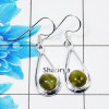 Connemara Marble Cab Earring L - CME998 Round Shape Solid 925 Sterling Silver Plain Earring