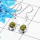 Connemara Marble Cab Earring M - CME998 Oval Shape Solid 925 Sterling Silver Plain Earring