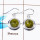 Connemara Marble Cab Earring O - CME998 Round Shape Solid 925 Sterling Silver Designer Earring