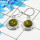 Connemara Marble Cab Earring O - CME998 Round Shape Solid 925 Sterling Silver Designer Earring