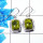 Connemara Marble Cab Earring Q - CME998 Octagon Shape Solid 925 Sterling Silver Designer Earring