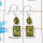Connemara Marble Cab Earring Y - CME998 Pan & Octagon Shape Solid 925 Sterling Silver Designer Earring