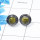 Connemara Marble Cab Stud Earring I - CME999 Round Solid 925 Sterling Silver  Designer Stud Earring