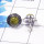 Connemara Marble Cab Stud Earring I - CME999 Round Solid 925 Sterling Silver  Designer Stud Earring