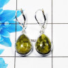 Connemara Marble Cab Earring J - CME998 Pan Shape Solid 925 Sterling Silver Plain Earring Connemara Marble Cab Earring J - CME998 Pan Shape Solid 925 Sterling Silver Plain Earring