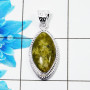Natural Connemara Marble Cab Pendant D - CMP998 Marquise Shape Soild 925 Sterling Silver Designer Pendant
