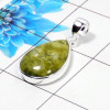 Natural Connemara Marble Cab Pendant F - CMP999 Pan Shape Soild 925 Sterling Silver Plain Pendant Natural Connemara Marble Cab Pendant F - CMP999 Pan Shape Soild 925 Sterling Silver Plain Pendant