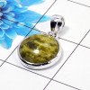 Natural Connemara Marble Cab Pendant M - CMP999 Round Shape Soild 925 Sterling Silver Plain Pendant Natural Connemara Marble Cab Pendant M - CMP999 Round Shape Soild 925 Sterling Silver Plain Pendant