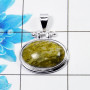 Natural Connemara Marble Cab Pendant O - CMP999 Oval Shape Soild 925 Sterling Silver Plain Pendant