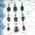 9 pcs Crysocolla Pendants - A CPJ999 - Natural Crysocolla Gemstone 925 Sterling Silver Handmade Pendant