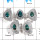 5 pcs Chrysocolla Rings - E CRJ004- Solid 92.5% Sterling Silver Natural Chrysocolla Cabochon Gemstone Ring