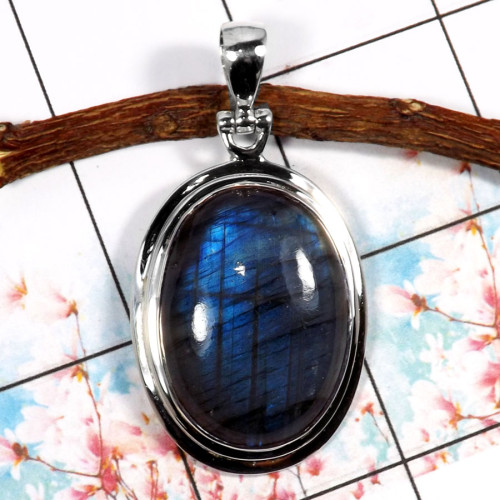 Labradorite Cab-B FSP943-Beautiful Labradorite Gemstone Handmade Fashion Pendant 925 Sterling Silver Labradorite Cab-B FSP943-Beautiful Labradorite Gemstone Handmade Fashion Pendant 925 Sterling Silver