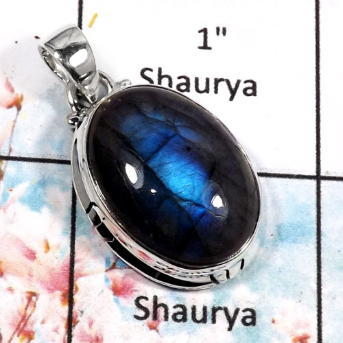 Labradorite Cab-L FSP943-Elegant Gemstone Handmade Wholesale Pendant 925 Sterling Silver Labradorite Cab-L FSP943-Elegant Gemstone Handmade Wholesale Pendant 925 Sterling Silver