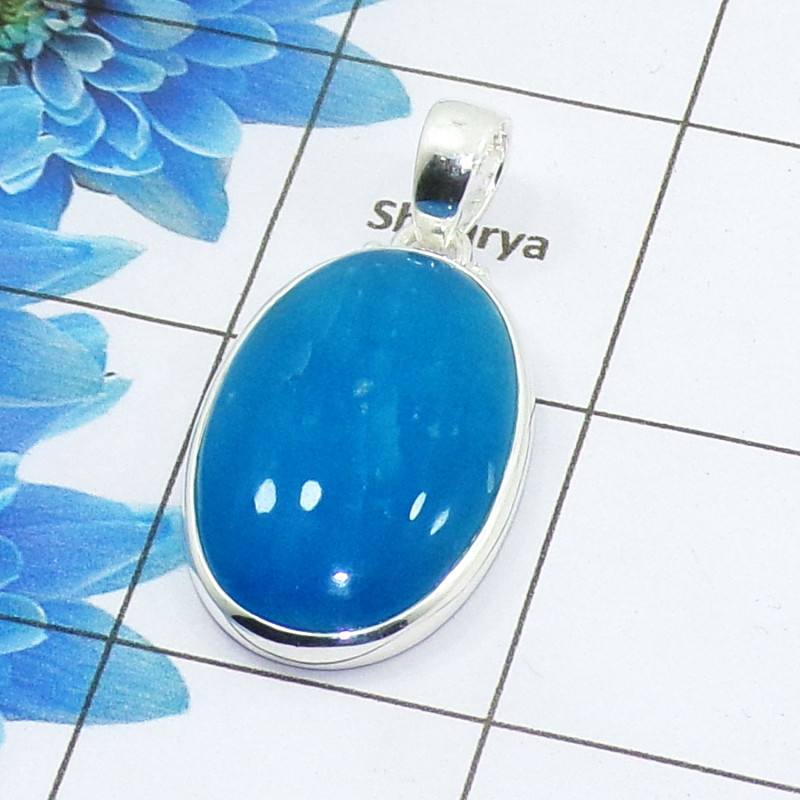 Natural Smithsonite Cab Pendant H - ISP508 - Stunning Natural Smithsonite Gemstone 925 Sterling Silver Plain Setting Pendant Natural Smithsonite Cab Pendant H - ISP508 - Stunning Natural Smithsonite Gemstone 925 Sterling Silver Plain Setting Pendant