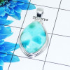 Natural Larimar Cab Pendant F - ISP508 - Stunning Natural Larimar Gemstone 925 Sterling Silver Plain Setting Pendant Natural Larimar Cab Pendant F - ISP508 - Stunning Natural Larimar Gemstone 925 Sterling Silver Plain Setting Pendant