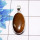 Tiger Eye Cab Pendant A - ISP510 - Stunning Natural Tiger Eye Gemstone 925 Sterling Silver Plain Setting Pendant