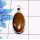 Tiger Eye Cab Pendant A - ISP510 - Stunning Natural Tiger Eye Gemstone 925 Sterling Silver Plain Setting Pendant