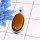 Tiger Eye Cab Pendant A - ISP510 - Stunning Natural Tiger Eye Gemstone 925 Sterling Silver Plain Setting Pendant