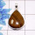 Tiger Eye Cab Pendant B - ISP510 - Stunning Natural Tiger Eye Gemstone 925 Sterling Silver Plain Setting Pendant