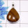 Tiger Eye Cab Pendant B - ISP510 - Stunning Natural Tiger Eye Gemstone 925 Sterling Silver Plain Setting Pendant