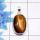 Tiger Eye Cab Pendant E - ISP510 - Stunning Natural Tiger Eye Gemstone 925 Sterling Silver Plain Setting Pendant